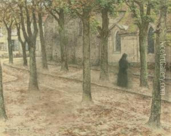 Place De L' Eglise De Sucy-en-brie Oil Painting - Pierre Ernest Prins