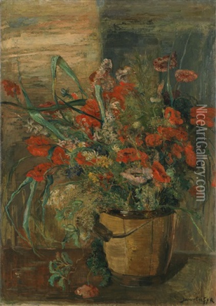 Fanfare En Rouge Oil Painting - James Ensor