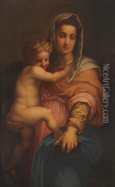 Madonna Of The Harpies Oil Painting - Andrea Del Sarto