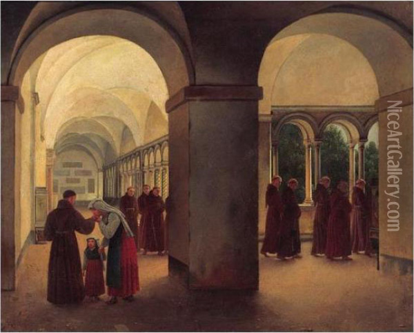 St. Paolo Fuori Le Mura, Roma Oil Painting - Christoffer Wilhelm Eckersberg