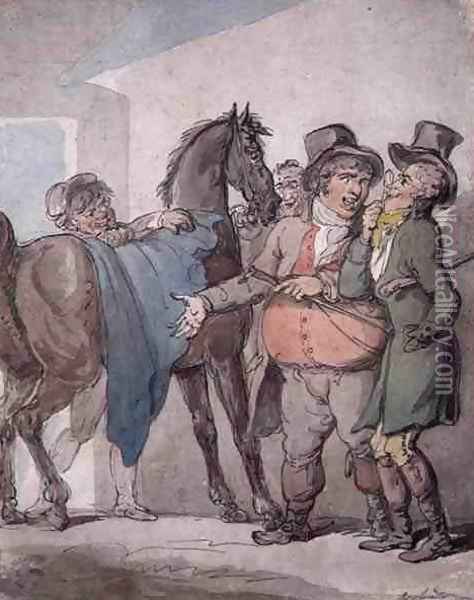 The Horse Deal Oil Painting - Thomas Rowlandson