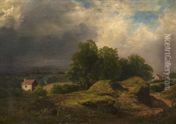 View Near Maidenhead Oil Painting - James Stark