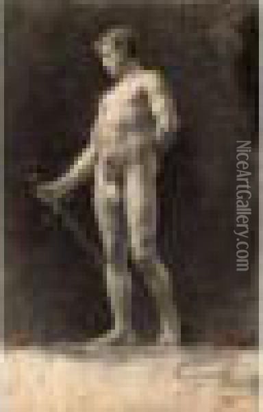 Male Nude Oil Painting - Philippe Andreevitch Maliavine