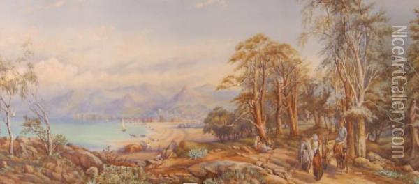 Continental Coastal Landscape Oil Painting - Thomas Miles Richardson