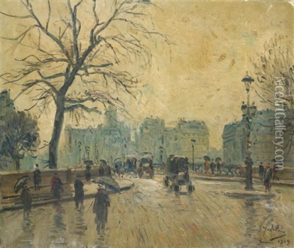 Pont Des Arts Oil Painting - Gustave Madelain