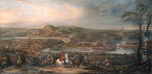 The Battle of Bassignana, 27 July 1745, between the French Troops Oil Painting - Esgret De Rainville