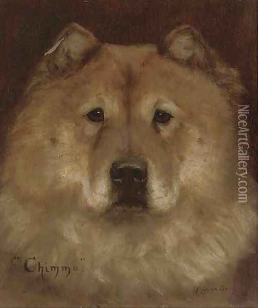 Chimmo the Chow Chow Oil Painting - Monica Gray