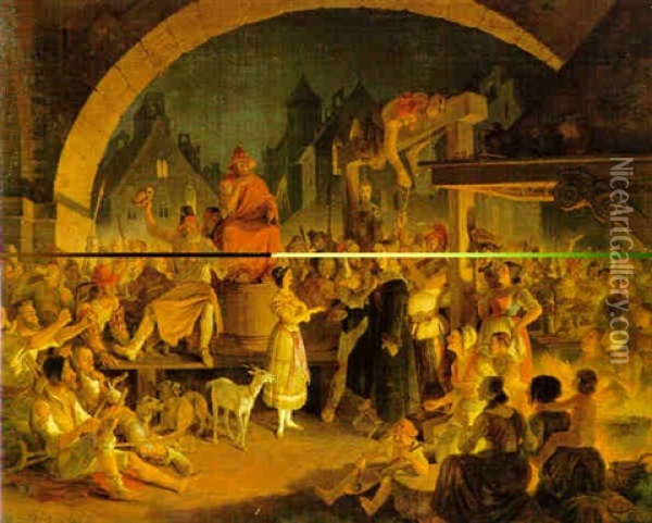 Der Glockner Von Notre Dame Oil Painting - Karl Wilhelm Von Heideck