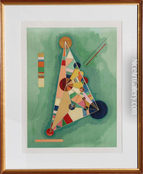 Bunt Im Dreieck Oil Painting - Wassily Kandinsky