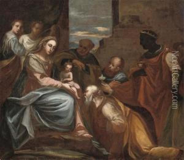 The Adoration Of The Magi Oil Painting - Francesco Maffei