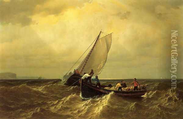Fishing Boats On The Bay Of Fundy Oil Painting - William Bradford