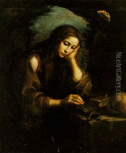 The Penitent Magdalene Oil Painting - Francesco Curradi