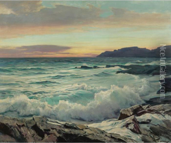 Dawn In The East Oil Painting - Frederick Judd Waugh