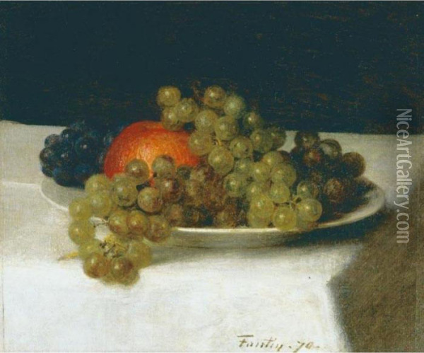 Pommes Et Raisins Oil Painting - Ignace Henri Jean Fantin-Latour