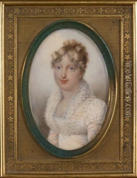 Portrait De L'imperatrice Marie-louise Oil Painting - Jean-Baptiste Isabey