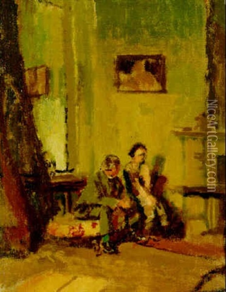 Telling The Tale Oil Painting - Walter Sickert