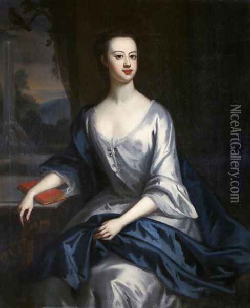 Portrait of a Lady thought to be Eleanor Verney Oil Painting - Charles Jervas