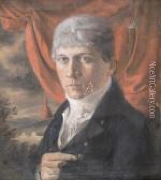 Portrait Of A Man Thought To Be Captain James Wilkie, Brother Of The Artist Oil Painting - Sir David Wilkie