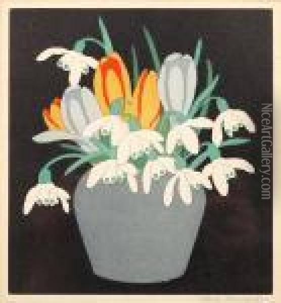 Spring Flowers Oil Painting - John Hall Thorpe