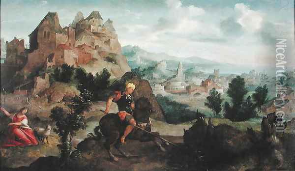 St George and the Dragon Oil Painting - Jan Van Scorel