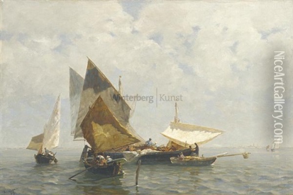 Vor Der Venezianischen Kuste Oil Painting - Ludwig Dill
