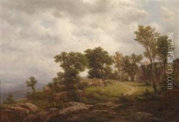 Scene Of The Castle Ruins Of Hoch Eppan Oil Painting - Gottfried Seelos