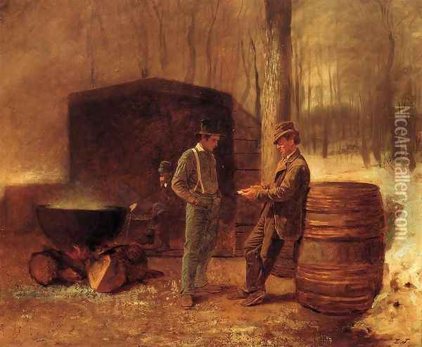 Measurement and Contemplation Oil Painting - Eastman Johnson