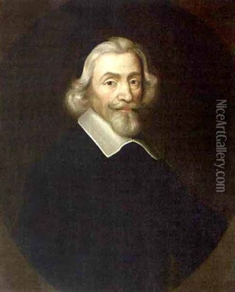 Portrait Of A Clergyman, Aged 75 Oil Painting - Jan Van Somer