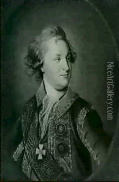 Portrait Of Prince Grigori Grigorovich Orlov (1734-1783) Oil Painting - Fedor Stepanovich Rokotov