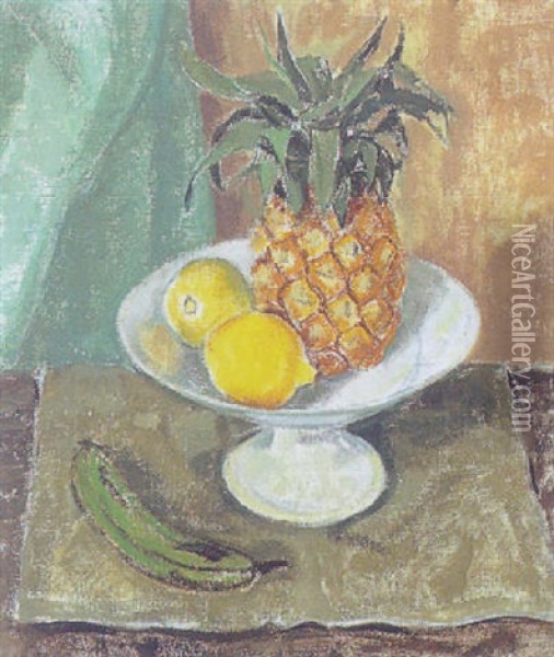 Stilleben Mit Ananas Oil Painting - Broncia Koller-Pinell