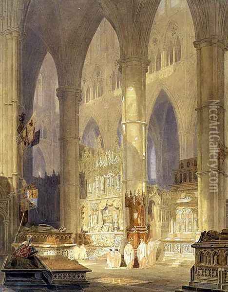 Caen Cathedral Oil Painting - Joseph Mallord William Turner