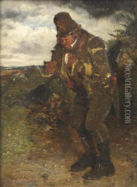 An Irish Countryman Oil Painting - Erskine Nicol