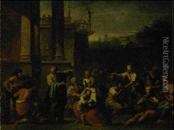 La Predication De Saint Paul A Ephese Oil Painting - Francesco Monti