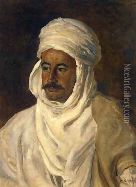 Portrait of Ahmed Es Seghir (Baba Ahmed) Oil Painting - Alphonse Etienne Dinet
