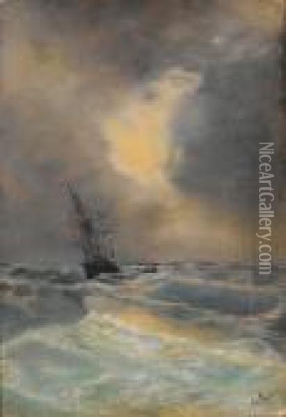 A Perilous Sea Oil Painting - Ivan Konstantinovich Aivazovsky