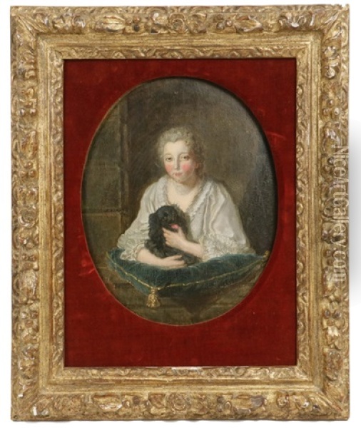 Oval Portrait Of Madame Catherine Quinalt-dufresne Oil Painting - Jean Marc Nattier