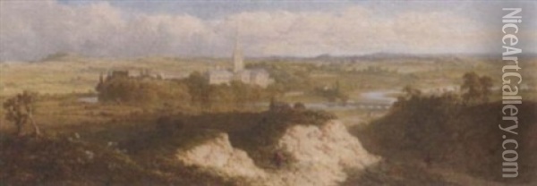 Salisbury, From Sarum Oil Painting - Edmund John Niemann