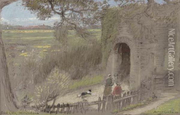 East Gate, Winchelsea Oil Painting - Albert Goodwin