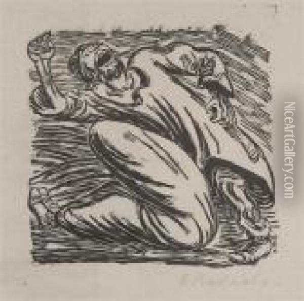 Untitled Oil Painting - Ernst Barlach