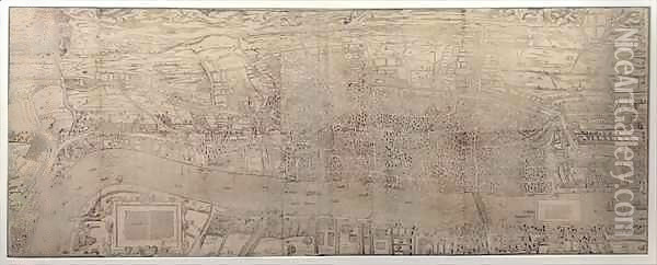 'Civitas Londinum', map of London Oil Painting - Ralph Agas