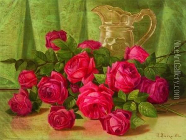 Still Life With Roses Oil Painting - Irving Lewis Bacon