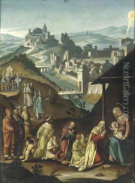 The Adoration of the Magi Oil Painting - Hans Rottenhammer