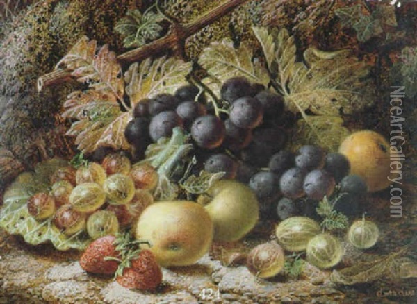 Fruchtestilleben Oil Painting - Oliver Clare