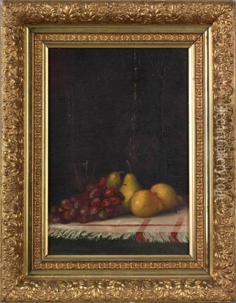 Still Life With Fruit Oil Painting - William Wells Goodrich