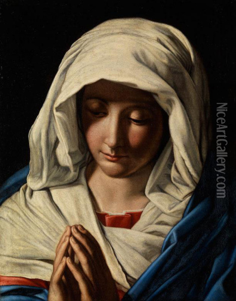 Bildnis Der Betenden Maria Oil Painting - Giovanni Battista Salvi
