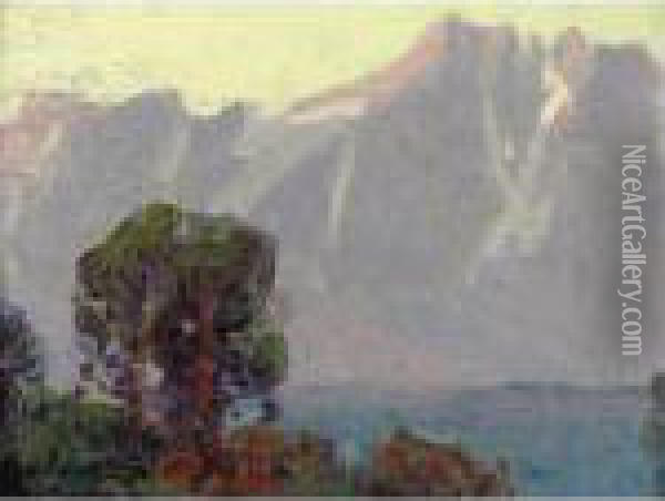 Mountains Oil Painting - Edgar Alwin Payne