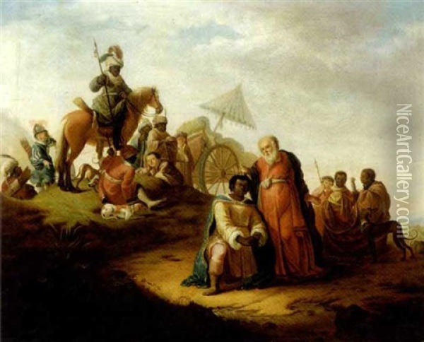 The Baptism Of The Eunuch Oil Painting - Pieter Lastman