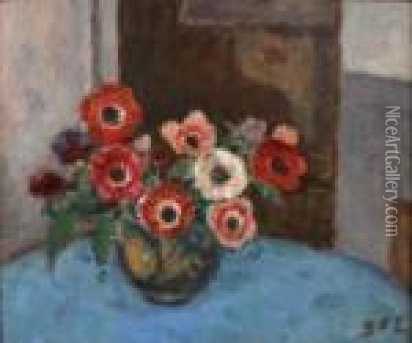 Bouquet D'anemones Oil Painting - Georges dEspagnat