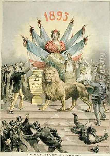 Universal Suffrage illustration from the supplement of Le Petit Journal 19th August 1893 Oil Painting - Henri Meyer