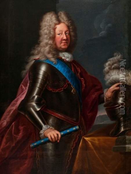 Portrait Of Louis-joseph, Duc De Vendome Oil Painting - Pedro Nunez De Villavicencio